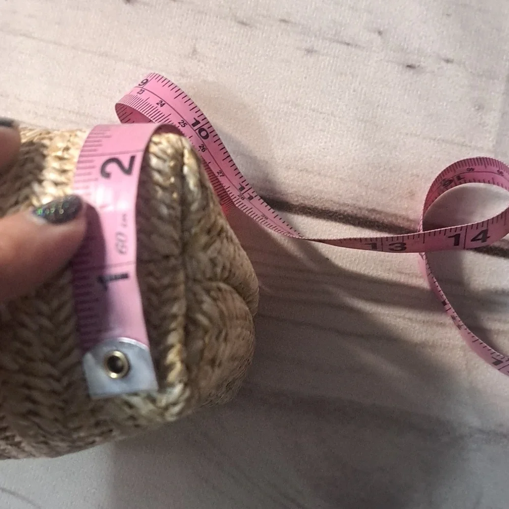 Woven Straw Makeup Toiletry Travel Bag Pouch